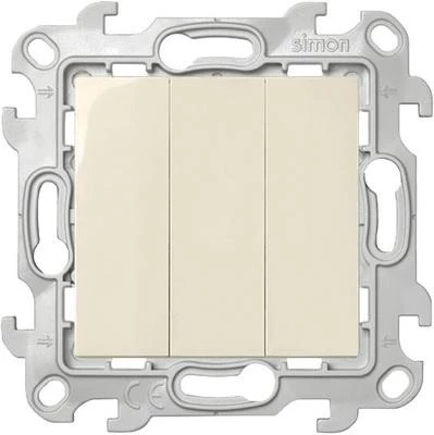  артикул 2450391-031 название Выключатель 3-клавишный, цвет Слоновая кость, 24
