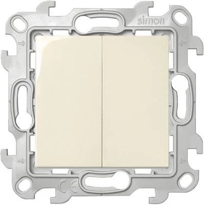  артикул 2410397-031 название Выключатель 2-клавишный проходной (с двух мест), цвет Слоновая кость, 24